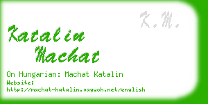 katalin machat business card